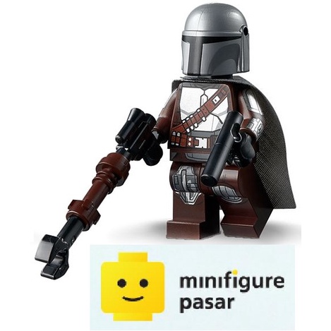 Sw1135 Lego Star Wars 75299 75312 75315 - The Mandalorian Din Djarin Mando Silver Beskar Armor Minif