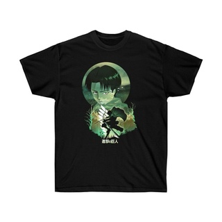 เสื้อยืดลําลอง ผ้าฝ้ายแท้ แขนสั้น พิมพ์ลายกราฟฟิค Attack On Titan Levi สําหรับผู้ชาย