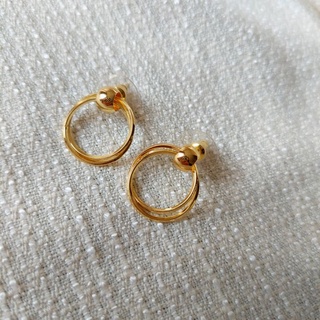 circle hoop earring Gold 14k