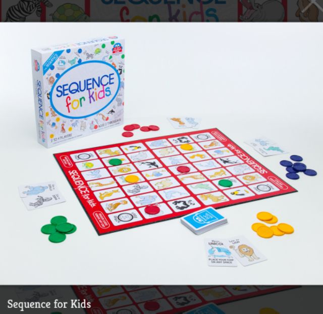 Sequence for kids Board Game ของเล่นเสริมพัฒนาการ เกมฝึกทักษะทางภาษาอังกฤษ sequence for kid แพ็คกล่องปณ.