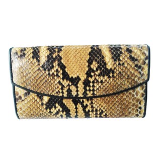 Lupadu กระเป๋าหนังงูเหลือม ทรงยาว สองพับ Unique And Genuine Bifold Long Python Wallet