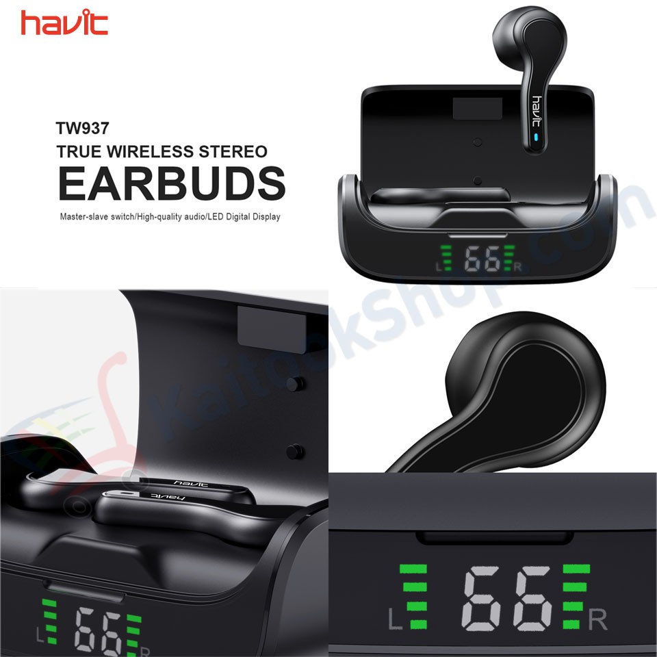 หูฟังอินเอียร์แบบไร้สาย HAVIT TW937 True Wireless Stereo Earbuds #  รับประกัน 1 ปี + ส่งฟรี! ทั่วไทย WSr9 | Shopee Thailand