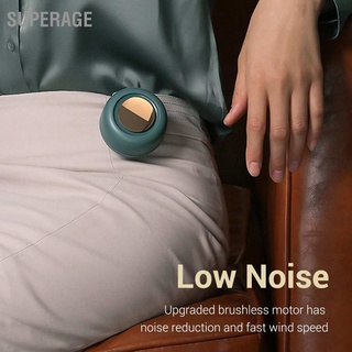 Superage MF019 USB พัดลมพกพาแบบชาร์จได้เงียบลมกรดขนาดเล็กสำหรับชายหาด สระ แคมป์ปิ้ง เดินป่า เดินทาง