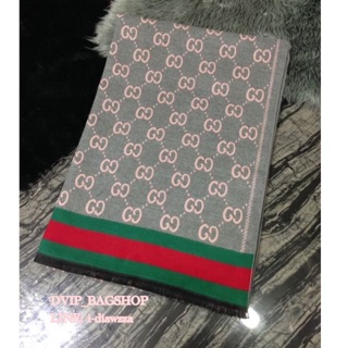 ผ้าพันคอ Gucci ลาย GG นำเข้า ตปท. (ส่งตรงจากโรงงานผู้ผลิต )แท้💯%