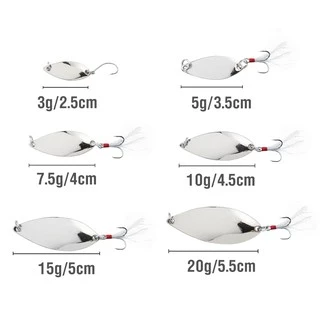 เหยื่อปลอม เหยือตกปลา Metal Spoon Lure sebarau อุปกรณ์ตกปลา Gold/Silver เหยื่อปลอมตกปลา 1 Pcs เหยื่อตกปลา เหยื่อตกปลาช่อน Micro Spoon Lure เหยื่อปลา ตกปลา ตะขอ Spoon Lure รอกตีเหยื่อปลอม เหยื่อตกปลานิล