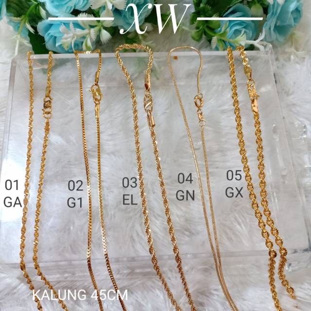 Yaxiya สร้อยคอทอง 45cm/60cm สี 18k