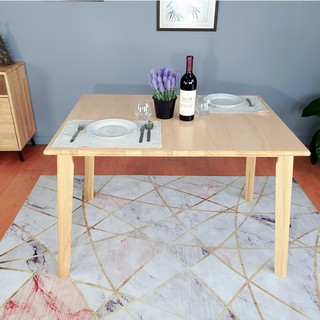 โต๊ะกินข้าว/Dining /Table/Chair/ Evergreen-Furniture Dining Table T-1187-F ทำจากไม้ยางพารา ( มี 2 สีให้เลือก )