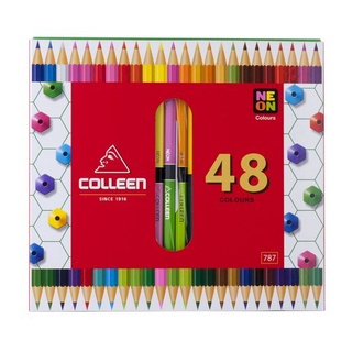 สีไม้ COLLEEN คอลลีน 2 หัว 24 ด้าม 48 สี