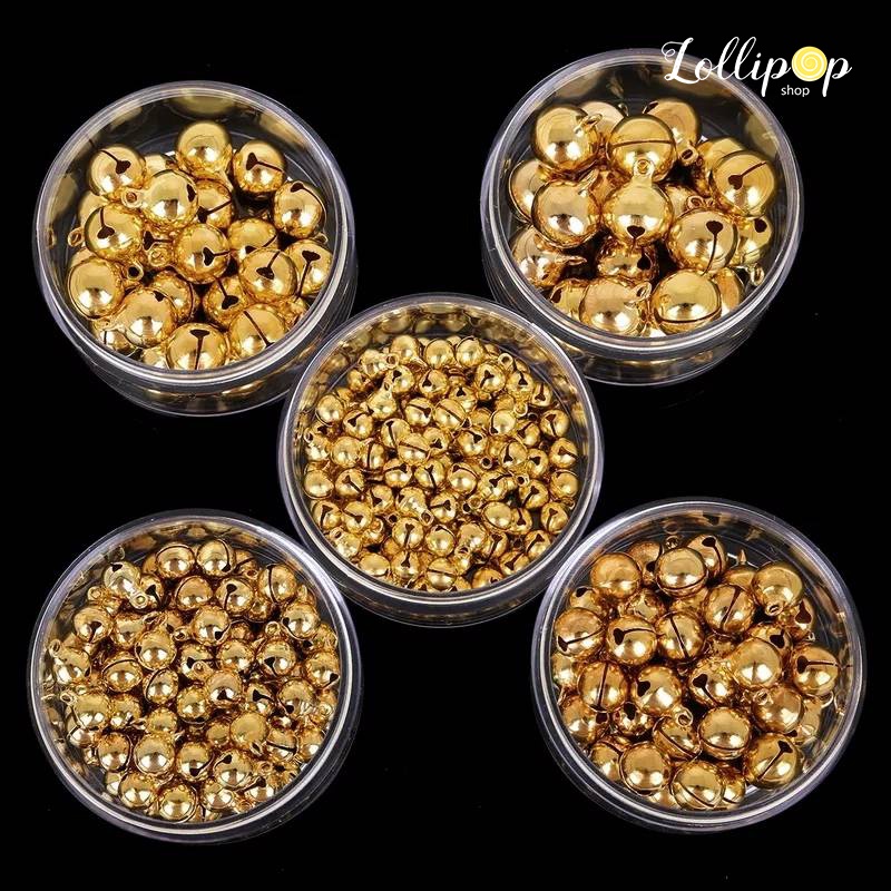 กระพรวนกลมสีทอง 6, 8 10, 14 mm 10 ชิ้น