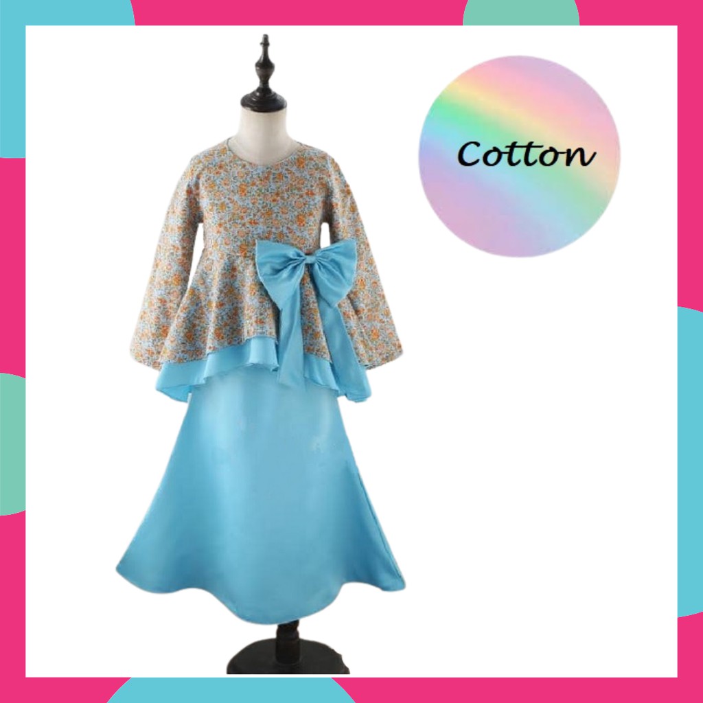 สาว Raya 2 ชิ้นชุด 9127 Baju Raya ชุดแฟชั่นสาวสวม Baju Budak Perempuan Baju Kurung สาว Raya