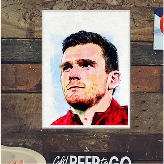 โปสเตอร์ ผ้าแคนวาส Andrew Robertson (1) Liverpool แอนดรูว์ โรเบิร์ตสัน ร็อบโบ้ นักเตะ ลิเวอร์พูล ภาพวาด ศิลปะ