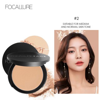 FOCALLURE แป้งอัดแข็งพร้อมฟองน้ำมี 3 สี