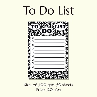 Memopad A6 ลาย To do list