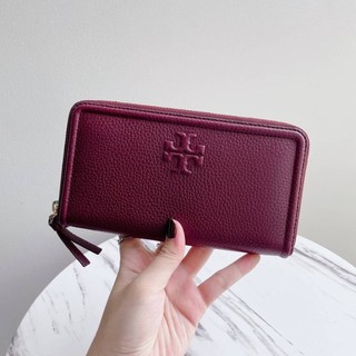 กระเป๋าสตางค์ Tory Burch ~Leather THEA MULTI-GUSSET Zip Continental Wallet