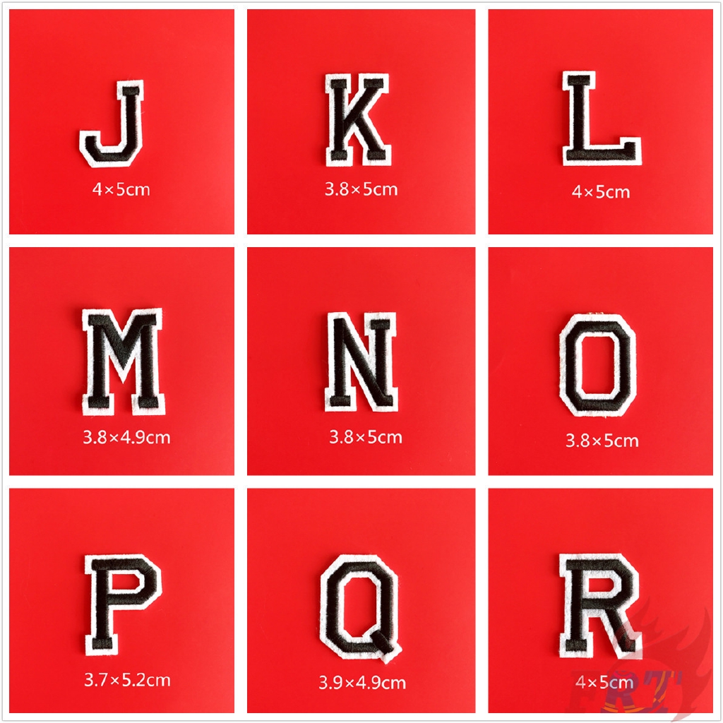 ✿ แผ่นแพทช์รีดติดเสื้อ ลายตัวอักษร สีดํา และสีขาว (ตัวอักษรสีดํา) ✿ แผ่นแพทช์ ปักลาย Diy สําหรับติดตกแต่งเสื้อผ้า จํานวน 1 ชิ้น