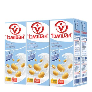 VITAMILK SOYMILK LOWSUGAR 250 ml x36 box Free Banana family Banana snack seaweed flavor 100 g.