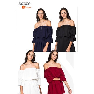 Jezebel ชุุดเดรส Duchess Off-Shoulder Flared