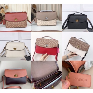 Coach 68349 68348 74091 73767 Cassie Crossbody In Signature Canvas Women Sling Top Handle Bag . กระเป๋า