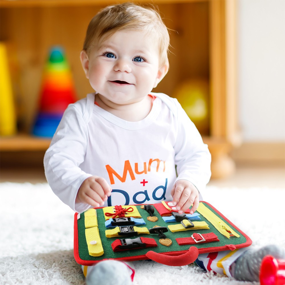 TEYTOY Busy Board Toy for Toddlers Baby Toy Basic Skills Activity Board ...