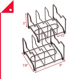 SimpleHouseware : SMHCO-010-4* ชั้นวางของ Kitchen Cabinet Pantry Bakeware Organizer Rack Holder 2pk.