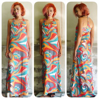 Maxi dress เว้าหลัง สายเปีย