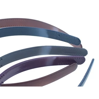 HVL ที่คาดผมพลาสติกเรียบ 1.2 ซม. เงา ชุด2/2 สีตุ่น 1 ชิ้น