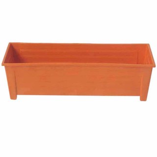 papamami Large plastic planting troughs กระถางต้นไม้  - สีส้ม 75cm (10อัน)