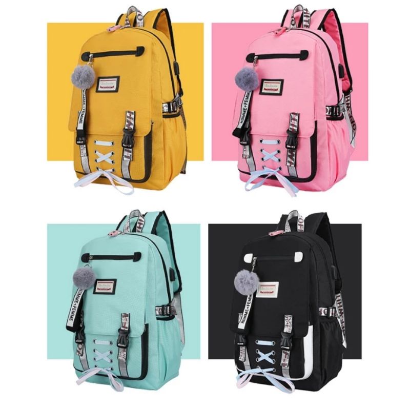 Ds036 WEBBING - CHILDRENS BACKPACK สําหรับ PRIMARY SCHOOL SMP HIGH SCHOOL CROSS RIBBON รุ่นสไตล์เกาหลี MANY BONUSES