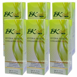 Bo Bongkosh Gold Plus Hydra Fresh Collagen Plus ขนาด15ml. (6กล่อง)บีเคโกลด์ไฮดร้า คอลลาเจนพลัส #335