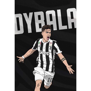 โปสเตอร์ เปาโล ดิบาล่า Paulo Dybala Juventus ยูเวนตุส Poster ของขวัญ ฟุตบอล Football รูปติดผนัง แต่งบ้าน แต่งคอนโด