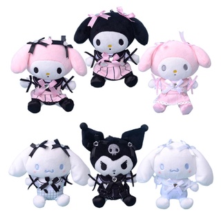 จี้ตุ๊กตา ผ้าฝ้าย แบบนิ่ม รูปการ์ตูนอนิเมะ Kuromi Melody Cinnamoroll คุณภาพสูง