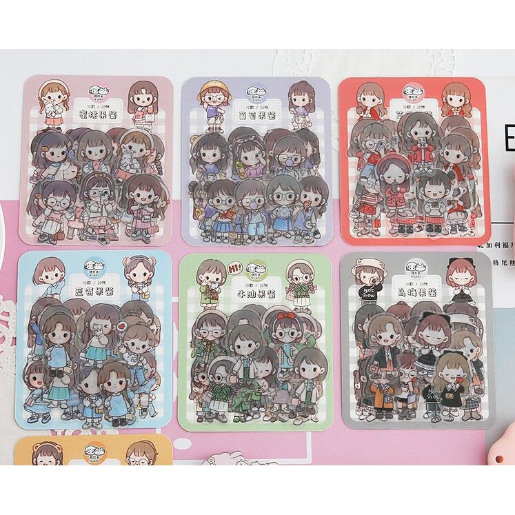 สติ๊กเกอร์ไดคัท ลายน่ารัก สําหรับตกแต่งไดอารี่