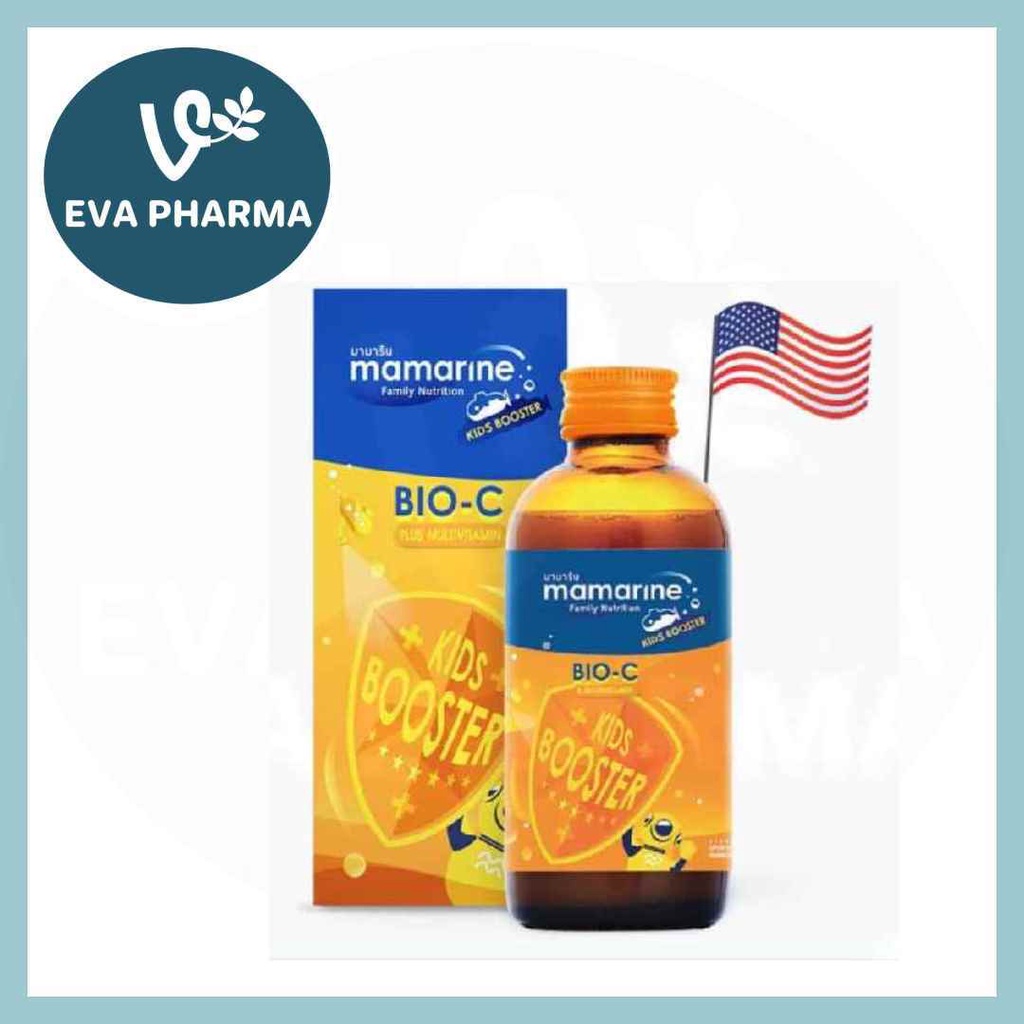 🔥🔥พร้อมส่ง Mamarine Bio-C Plus Multivitamin 120ml ขวดใหญ่ สีส้ม🌟