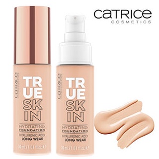 Catrice True Skin รองพื้นเนื้อลิขวิด ให้ความชุ่มชื้น 4 สี กรดไฮยารูลอนิก มังสวิรัติ ติดทนนาน