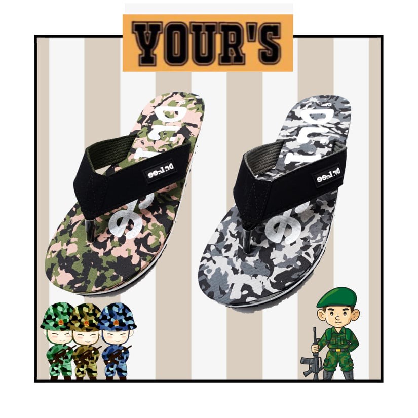 YOURS Mens Sandal Shoes l Army Colour Size 39-44