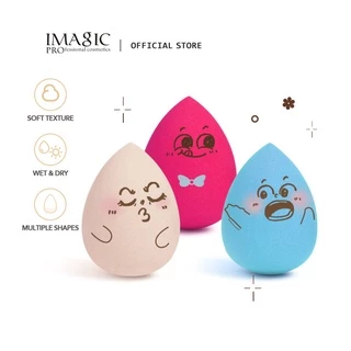 IMAGIC 6 Color Beauty Spons Puff Wet&Dry Soft Blending Makeup Tools Egg Sponge
