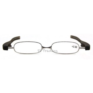 Pod Reading Glasses แว่นสายตายาว แบบพับได้ สำหรับอ่านหนังสือ (สีดำ) ฟรี! ซองสำหรับเก็บแว่นตา