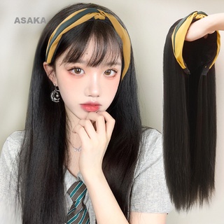 Asaka ที่คาดผม วิกผมยาว หยิก แบบครึ่งหัว สําหรับผู้หญิง