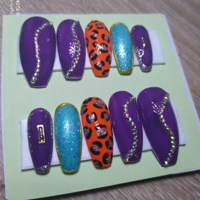 ➡️N94🦄เล็บปลอมสายฝอ สำเร็จรูป💅งานเจลแท้💯แถมฟรี กาว+ตะไบ