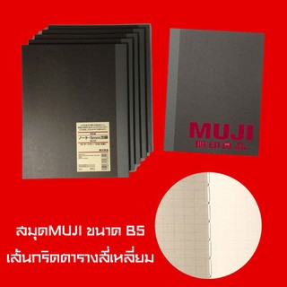 สมุดB5 เส้นกริด MUJI