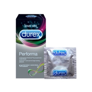 Durex performa ถุงยางอนามัย (12ชิ้น/กล่อง) size 52mm กล่อง