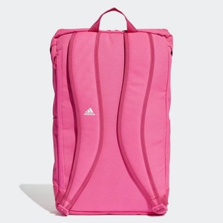 Adidas กระเป๋าเป้สะพายหลัง 3 แถบ สีชมพู สีขาว