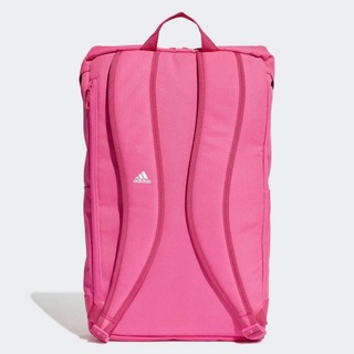 Adidas กระเป๋าเป้สะพายหลัง 3 แถบ สีชมพู สีขาว