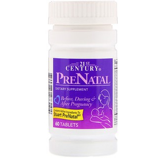 21st Century, PreNatal, 60 Tablets วิตามินรวมสำหรับคนท้อง