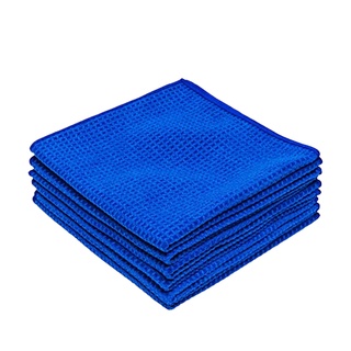 ผ้าวาฟเฟิล ผ้าเช็ดกระจก Microfiber Waffle Weave ขนาด 40x40cm เช็ดแล้วไม่ทิ้งคราบไม่มีรอยขีดข่วน