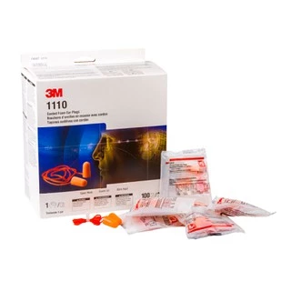 3M™ ปลั๊กลดเสียง รุ่น 1110 ชนิดมีสาย บรรจุซองพลาสติก ค่าการลดเสียง 29 เดซิเบล (1คู่)