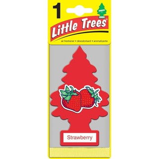 Little Trees® แผ่นน้ำหอมปรับอากาศ รูปต้นไม้ กลิ่น Strawberry เซท 3 ชิ้น