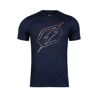 เสื้อยืดผ้าฝ้าย เสื้อยืดบุรีรัมย์ ARI THUNDERBOLT HEXAGON LIFESTYLE TEE - NAVY/COPPER/WHITE ของแท้จากสโมสร BURIRAM UNITE