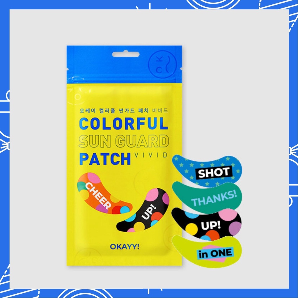 [OKAYY] Colorful Sun Guard Patch  4 pairs of 8 designs(VIVID/CHIC) UV Protection Golf patch Shipping from Korea outdoor sports golf camping fishing hiking Sun block patch  UV Protect Patch  outdoor activity  golf  running  Outdoor daily UV Protect Patch