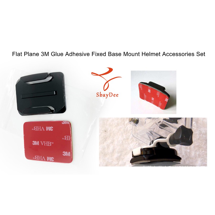 Arc Flat Plane 3M Glue Adhesive Fixed Base Mount Helmet Accessories set - โค้งมนเครื่องบิน 3M กาวกาวคงที่แท่นยึด